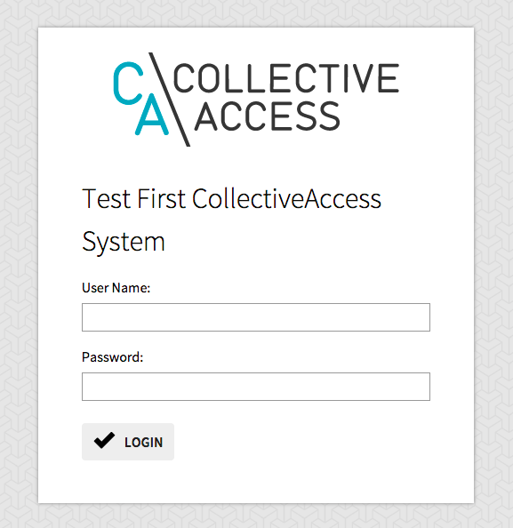 View of the installation screen of CollectiveAccess