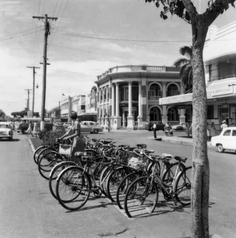 Sydney Street, Mackay featuring bicycles and traffic