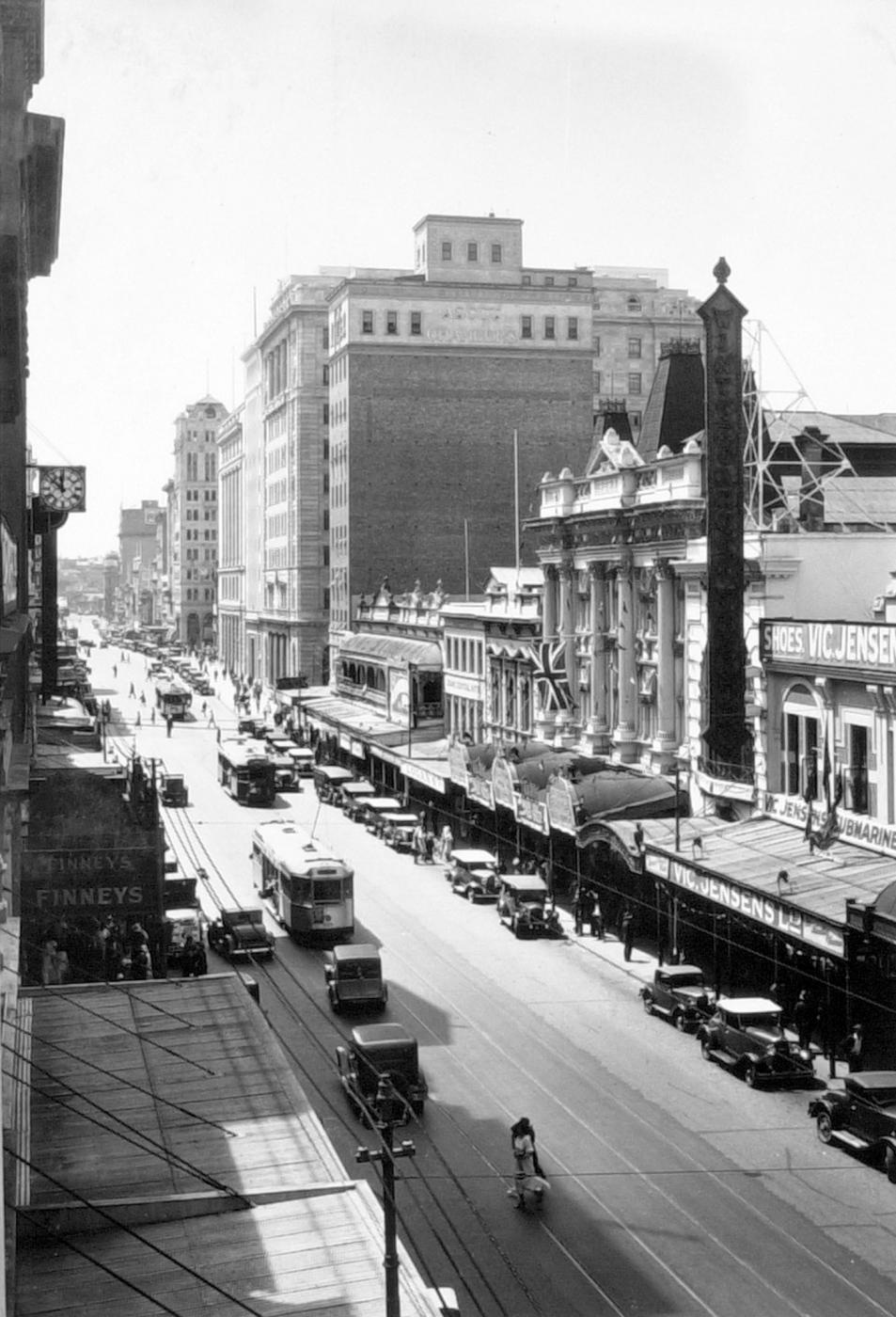 View of Queen Street showing the emerging skyline of taller buildings